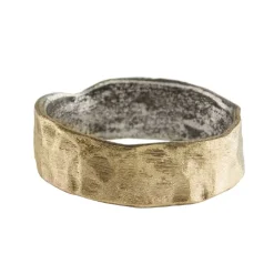 Tomfoolery 10 Carat Gold & Silver 6mm Ring Hot