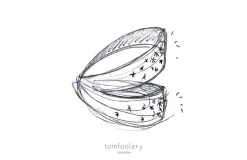 Tomfoolery Absolu ‘Continuous’ Art Ring with Sapphires Hot