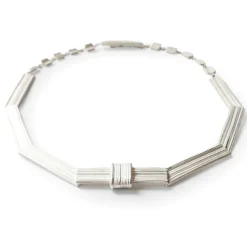 Tomfoolery Absolu Silver ‘Flow’ Statement Necklace Hot