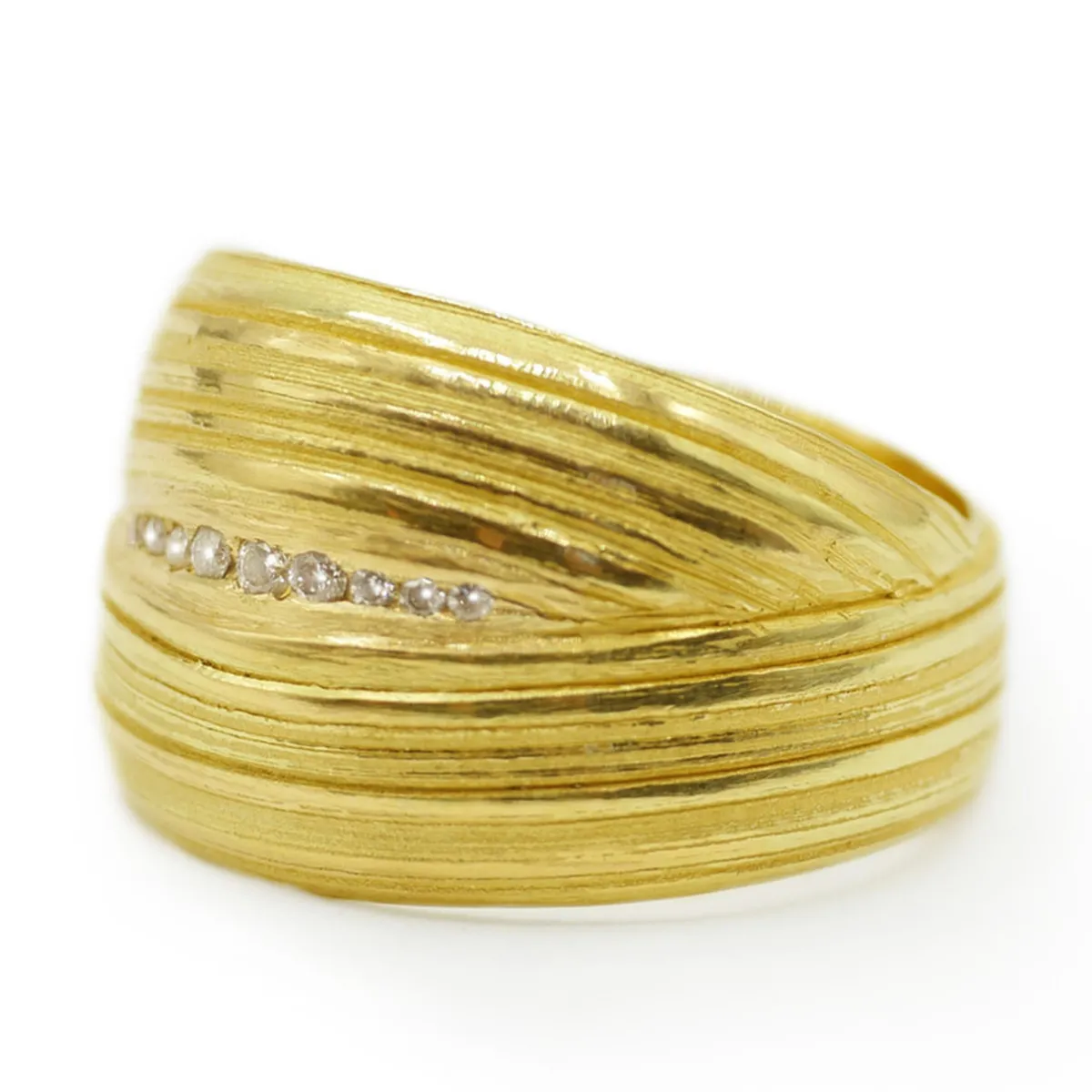 Tomfoolery Absolu ‘Wrap’ Yellow Gold & Diamond Ring Discount