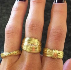 Tomfoolery Absolu ‘Wrap’ Yellow Gold & Diamond Ring Discount
