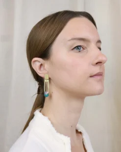 Tomfoolery Acer Earrings in White Sale