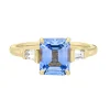 Tomfoolery Adelphi Diamond & Octagonal Blue Sapphire Ring Clearance