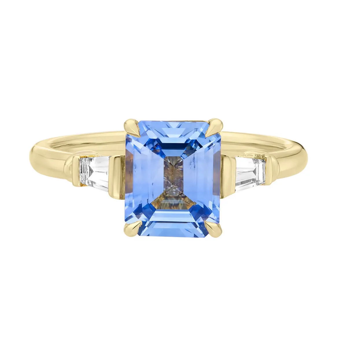Tomfoolery Adelphi Diamond & Octagonal Blue Sapphire Ring Clearance