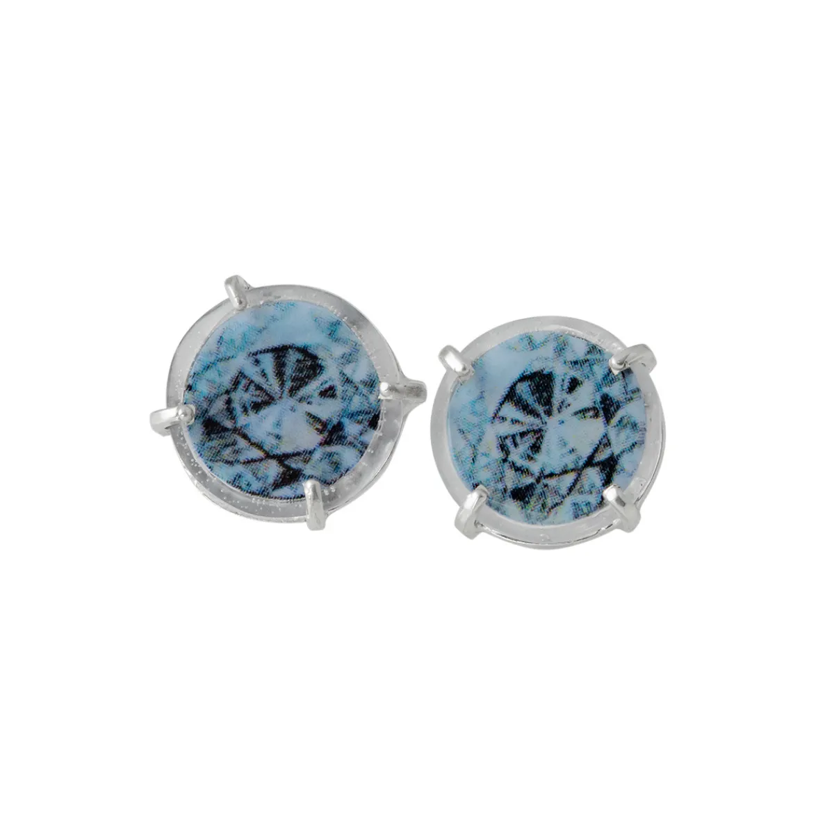Tomfoolery Agatha Gemstone Studs Diamond Best