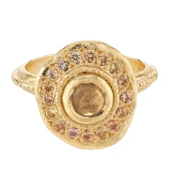 Tomfoolery Alba Sapphire & Yellow Gold Ring Discount