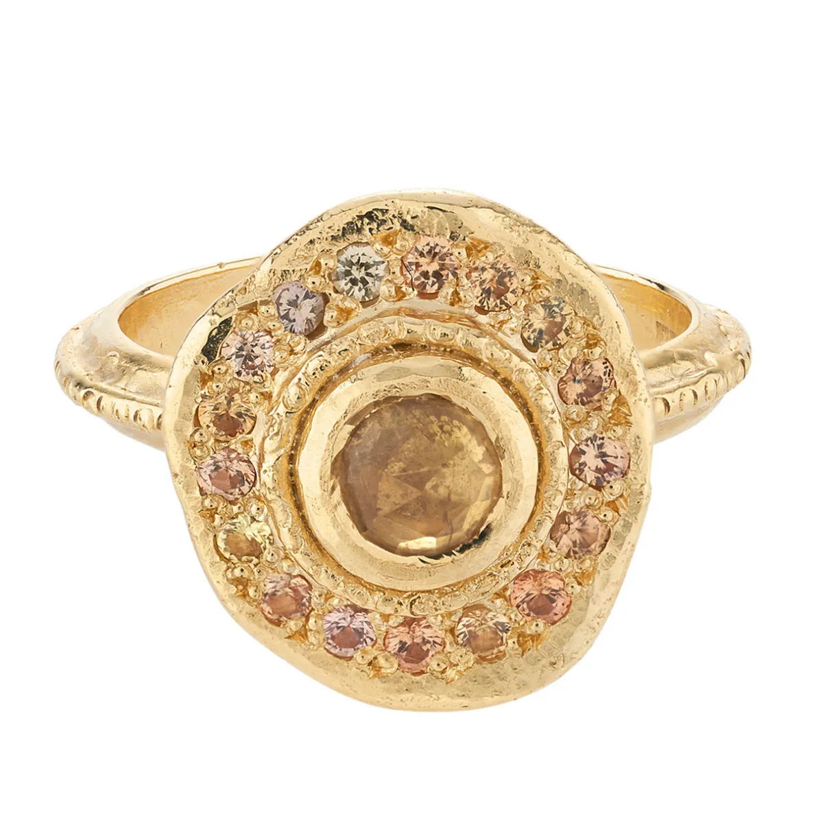 Tomfoolery Alba Sapphire & Yellow Gold Ring Discount