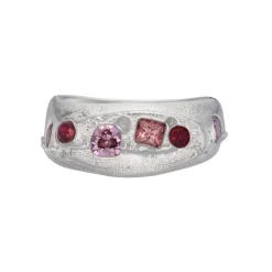 Tomfoolery Alex Silver Signet Ring in Pink Best