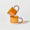 Tomfoolery Amber Glass Double Trouble Cup Set Sale