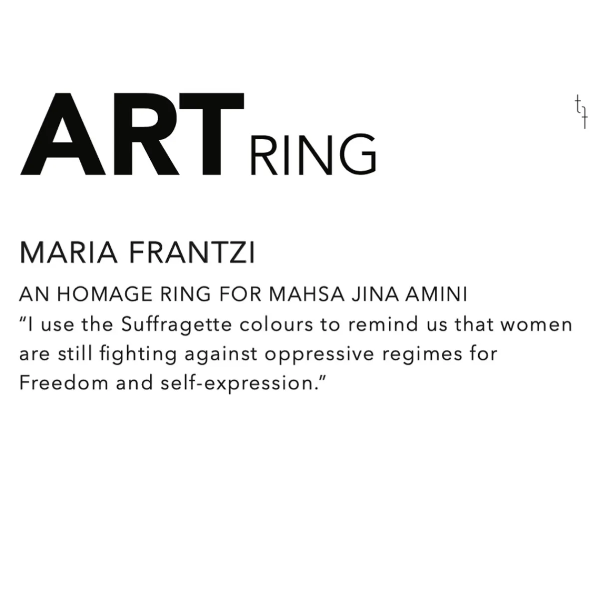 Tomfoolery An Homage for Mahsa Jina Amini Art Ring Hot