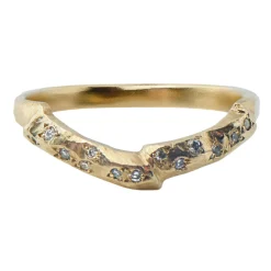 Tomfoolery Andes Salt & Pepper Diamond Curved Band Outlet
