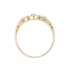 Tomfoolery Antique Engraved Pearl & Coral Ring Hot