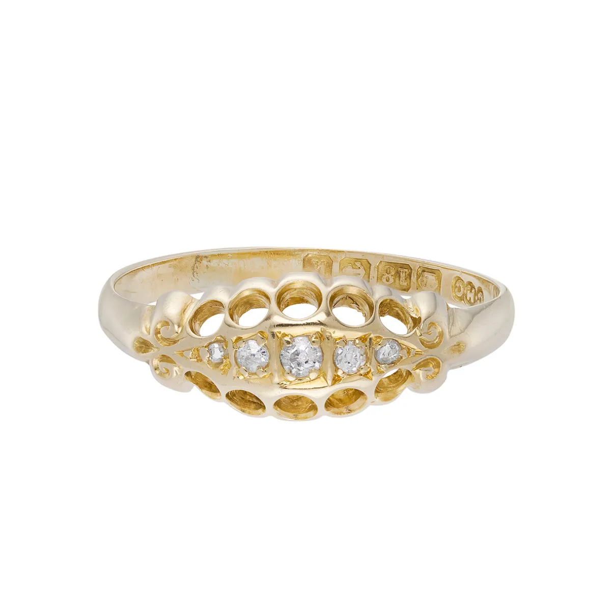 Tomfoolery Antique Gold & Five Diamond Ring Sale