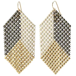 Tomfoolery Apex Long Mesh Drop Earrings Hot