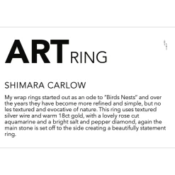Tomfoolery Aqua & Diamond Wrap Art Ring Best