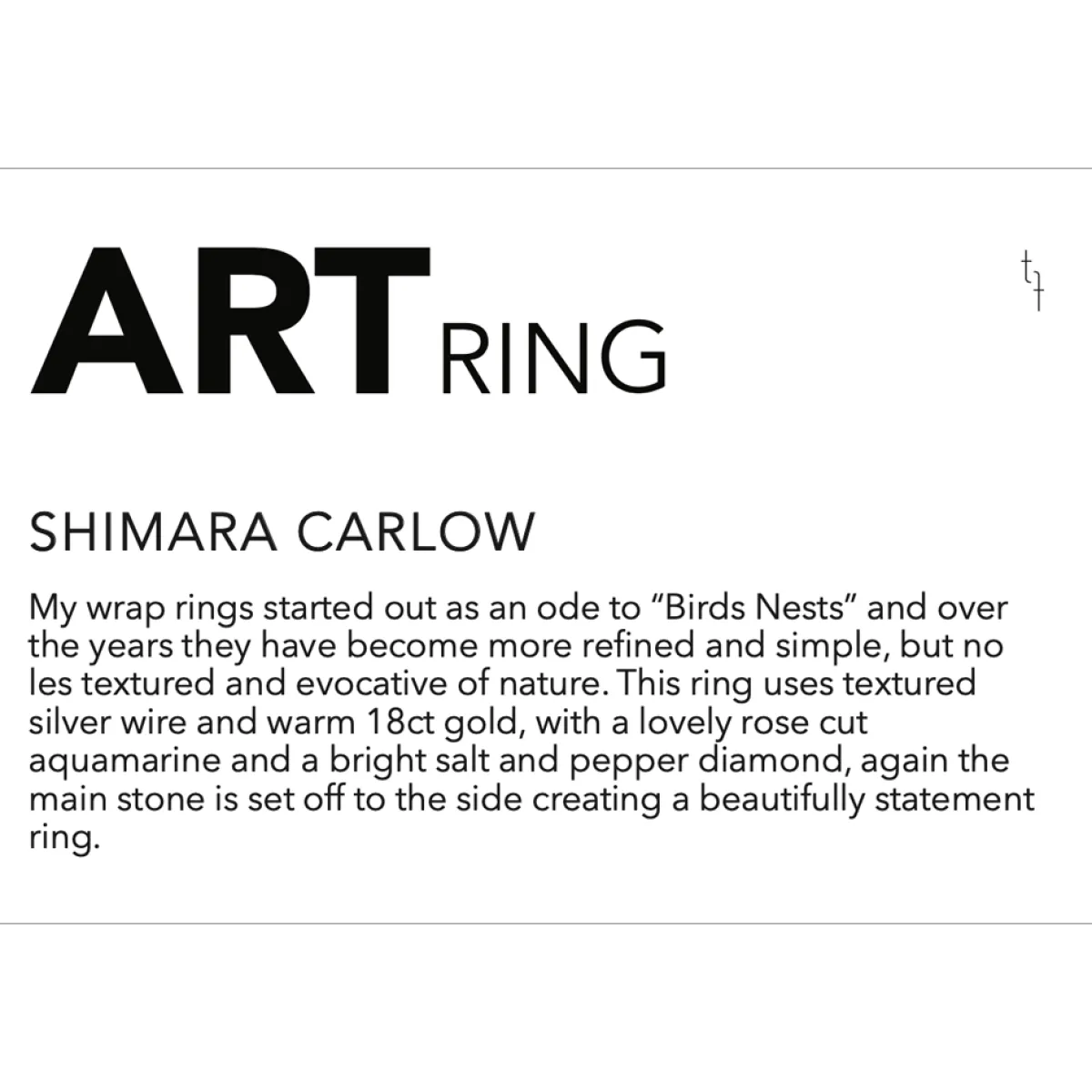 Tomfoolery Aqua & Diamond Wrap Art Ring Best