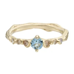 Tomfoolery Aquamarine & Champagne Diamond Fae Ring Best