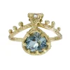 Tomfoolery Aquamarine Dew Drop Art Ring Online