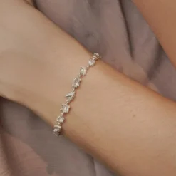 Tomfoolery Ara Silver & White Sapphire Bracelet Clearance