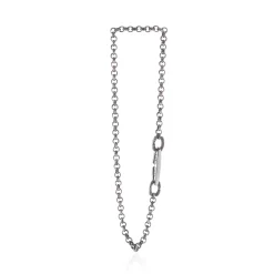 Tomfoolery Arkaika Silver Lock Chain Choker New