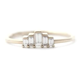 Tomfoolery Art Deco 0.25ct Baguette Engagement Ring Best