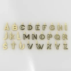 Tomfoolery Art Deco Diamond Letter Necklace Fashion