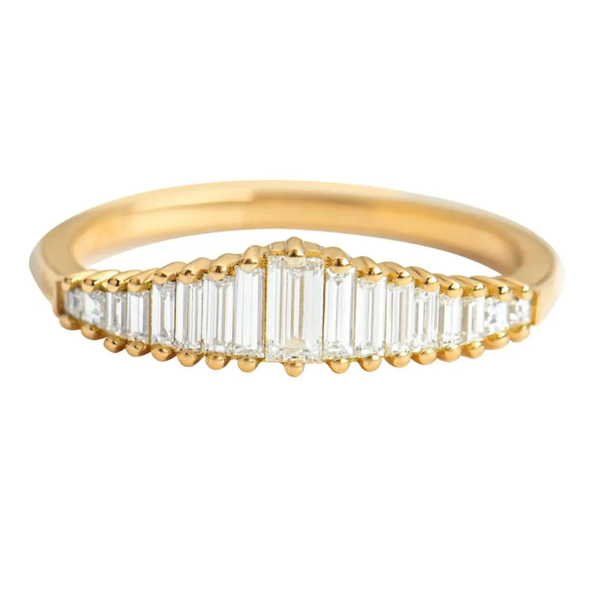 Tomfoolery Art Deco Diamond Tiara Ring New