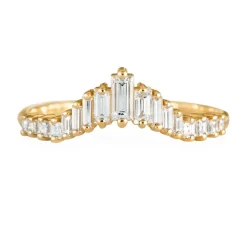 Tomfoolery Art Deco Tapered Baguette Diamond Ring Fashion