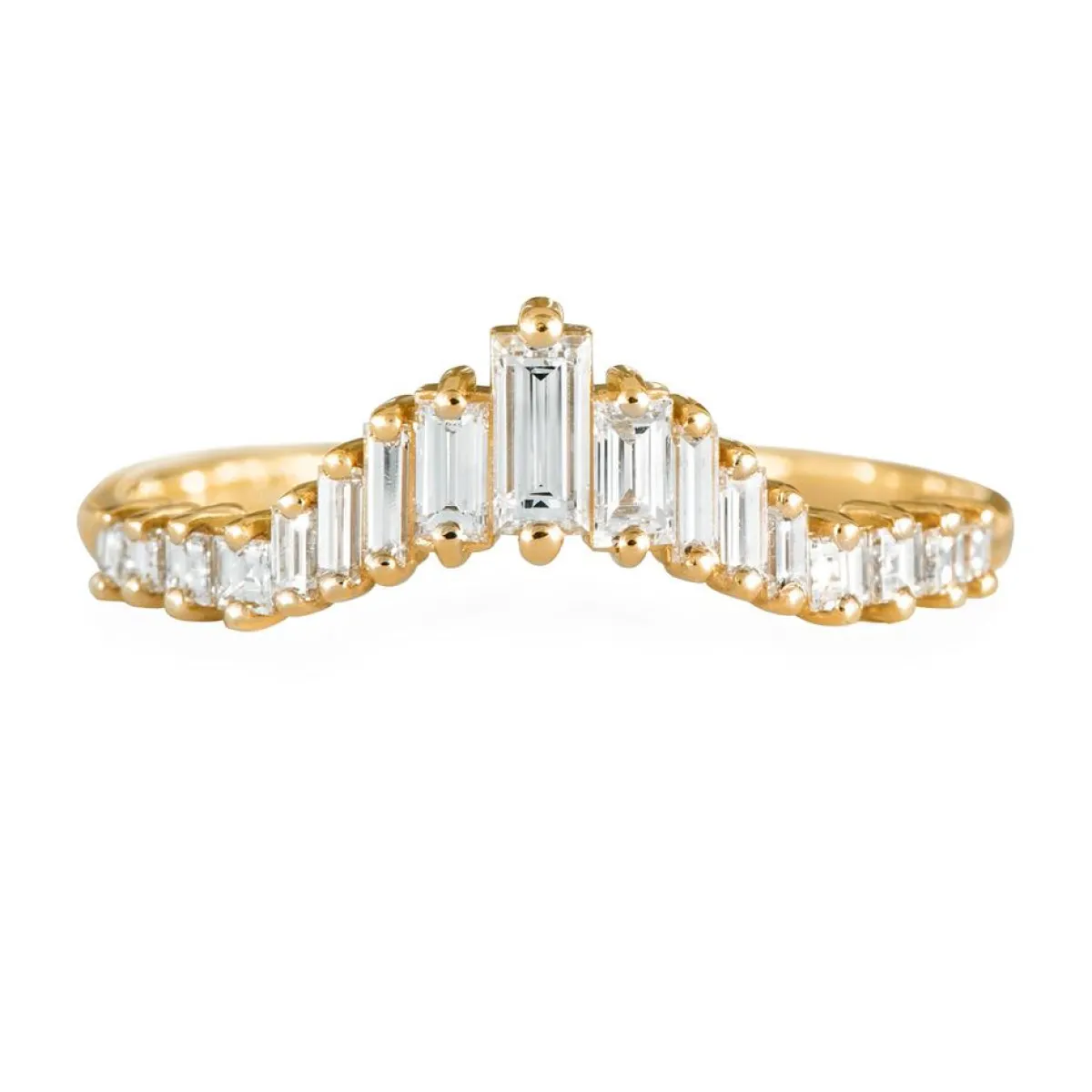 Tomfoolery Art Deco Tapered Baguette Diamond Ring Fashion