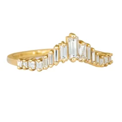 Tomfoolery Art Deco Tapered Baguette Diamond Ring Fashion