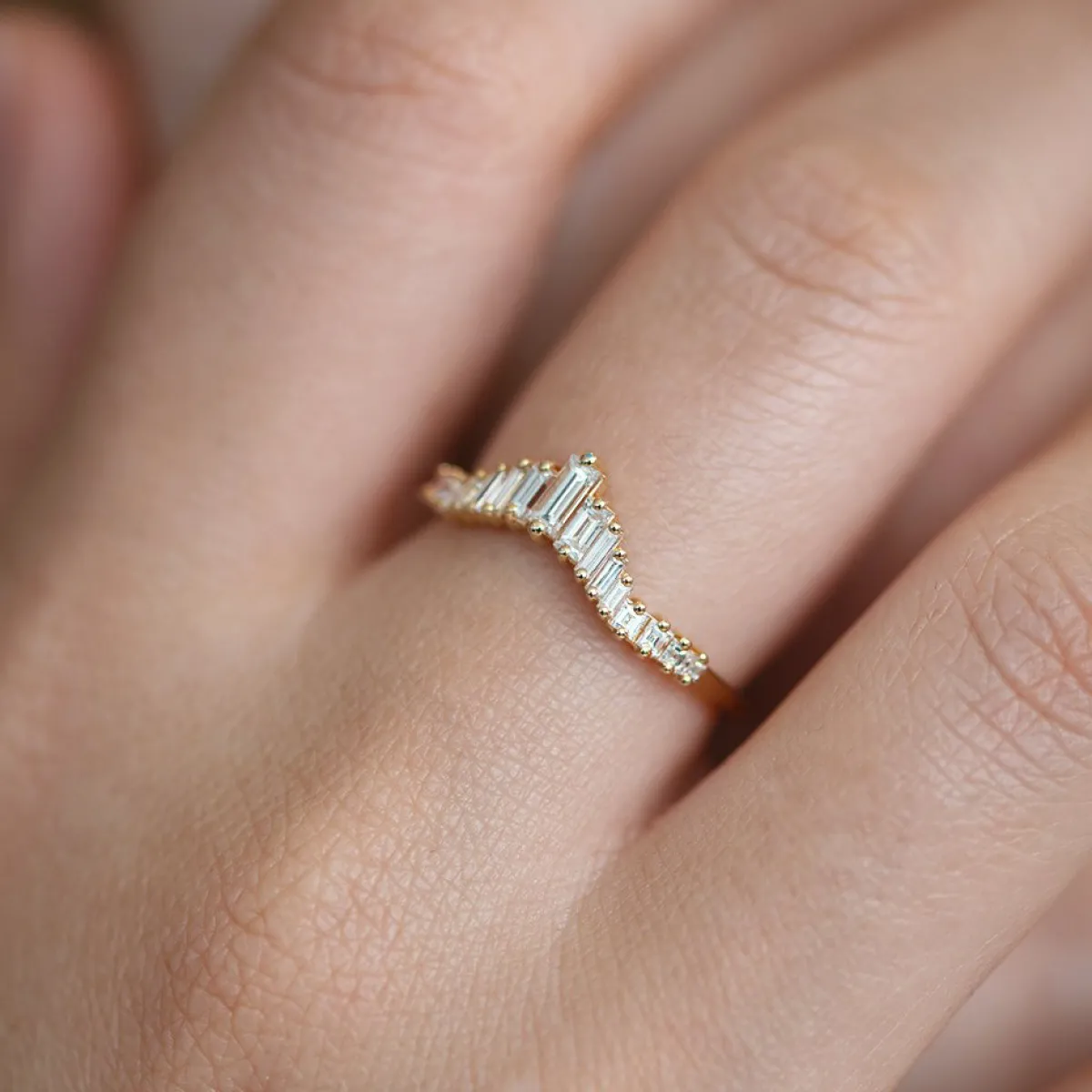Tomfoolery Art Deco Tapered Baguette Diamond Ring Fashion