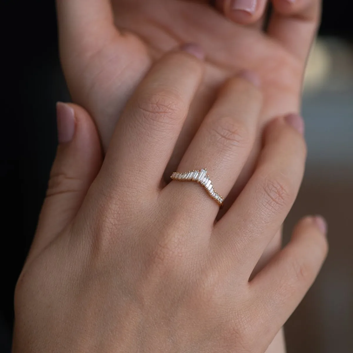 Tomfoolery Art Deco Tapered Baguette Diamond Ring Fashion
