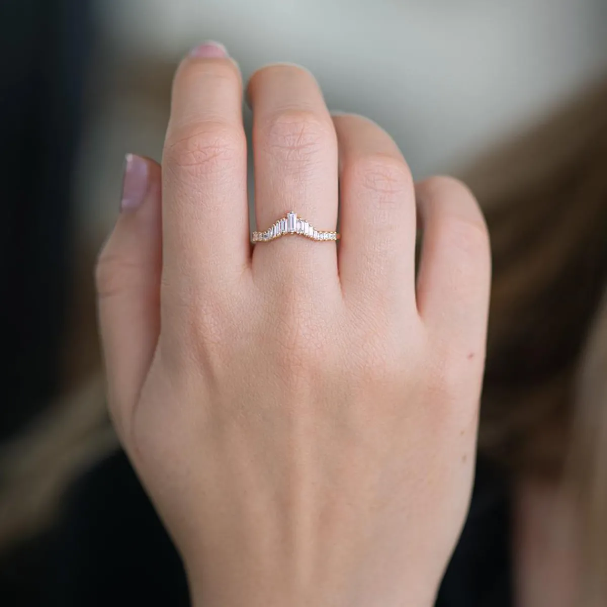 Tomfoolery Art Deco Tapered Baguette Diamond Ring Fashion