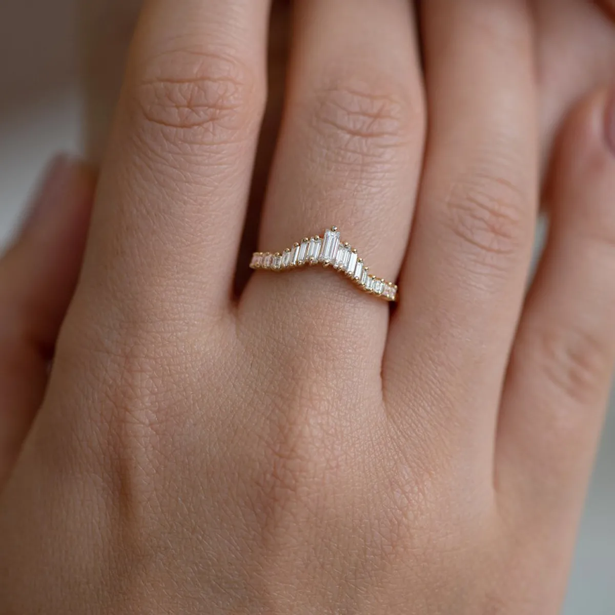 Tomfoolery Art Deco Tapered Baguette Diamond Ring Fashion
