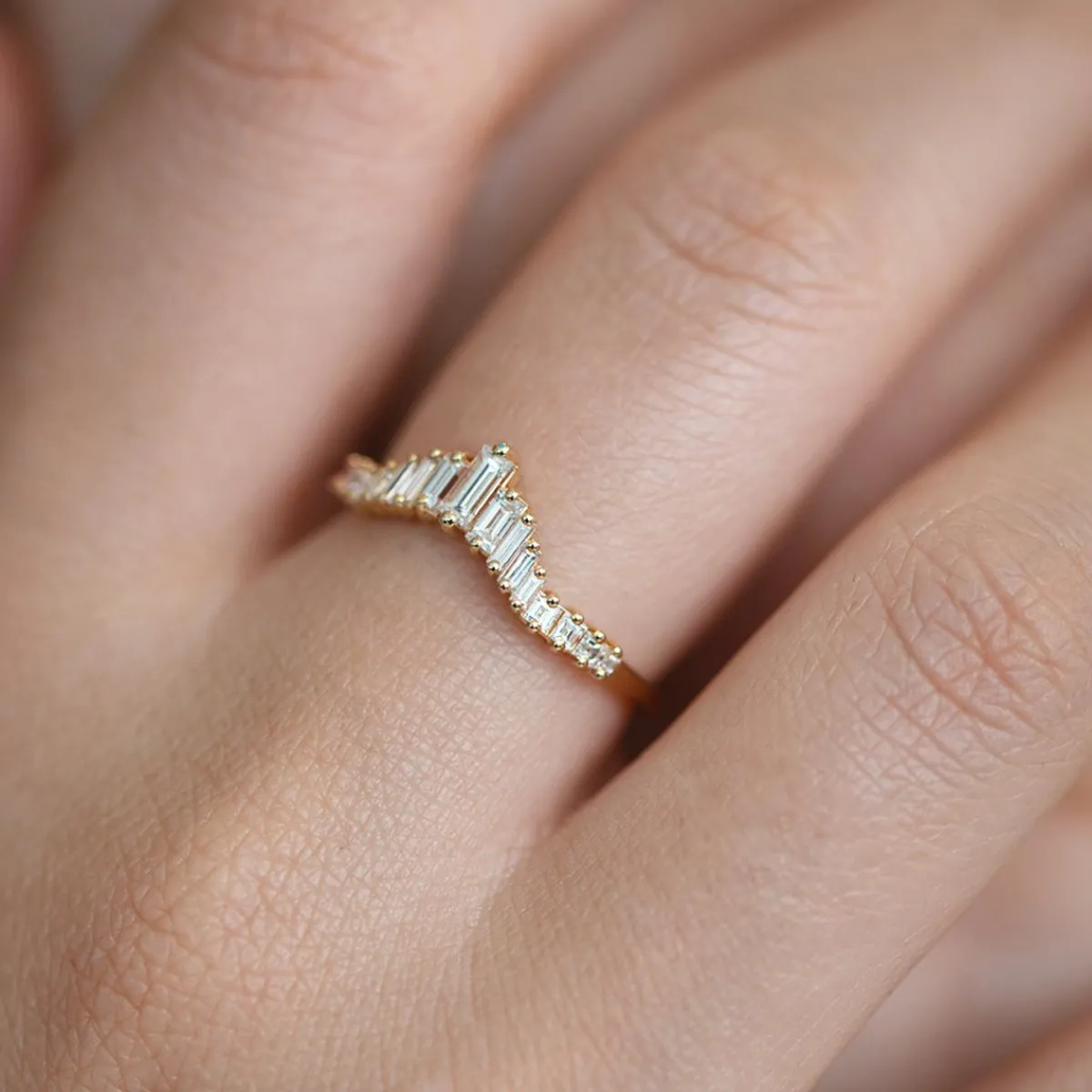 Tomfoolery Art Deco Tapered Baguette Diamond Ring Fashion