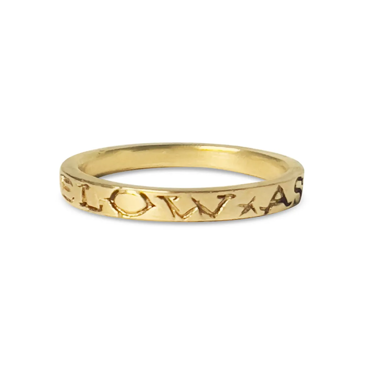 Tomfoolery As Above So Below Engraved Gold Band Hot