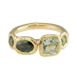 Tomfoolery Asimmetrica 4 Stone Ring New
