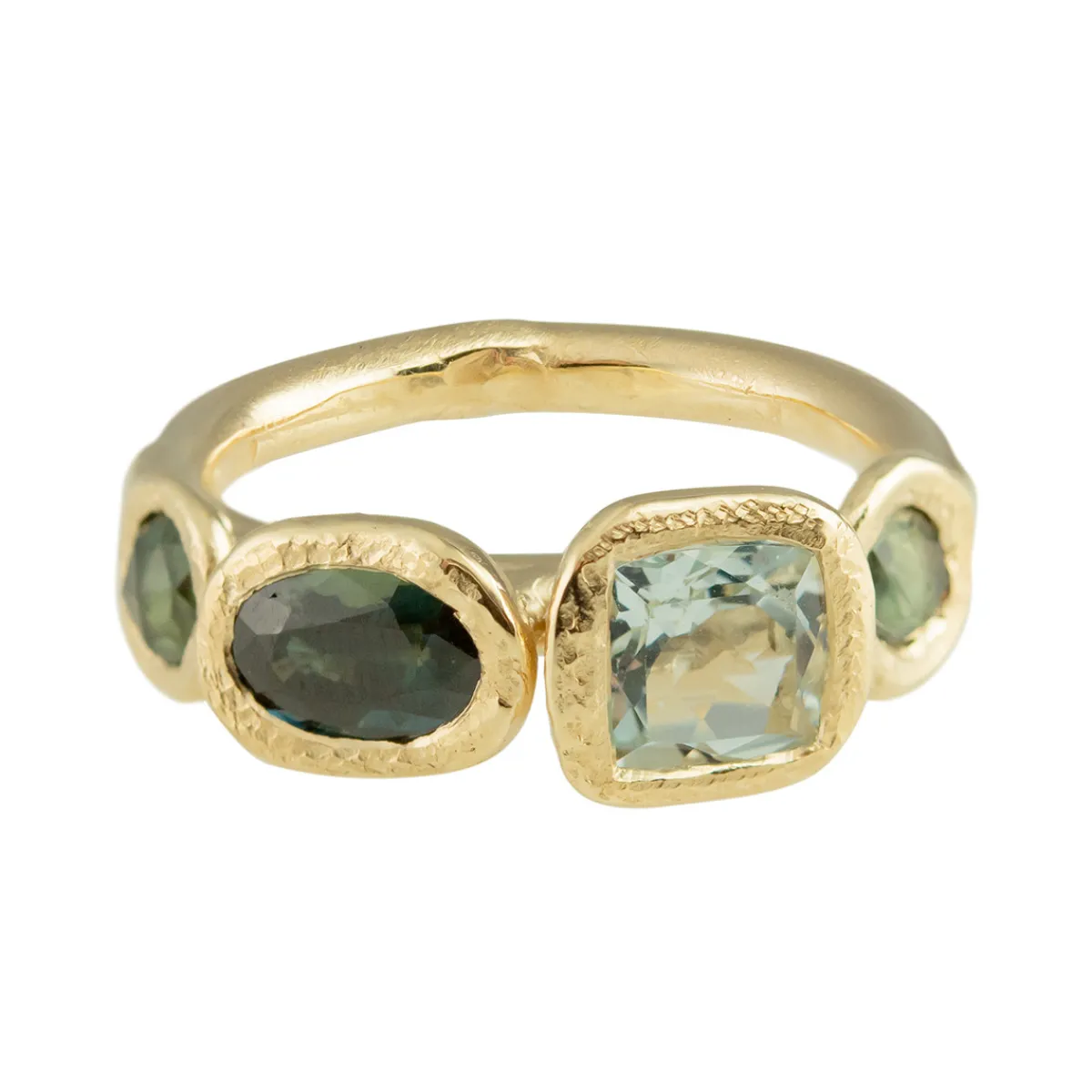 Tomfoolery Asimmetrica 4 Stone Ring New