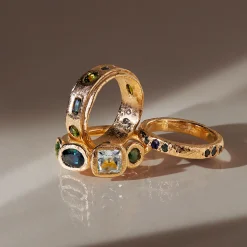 Tomfoolery Asimmetrica 4 Stone Ring New