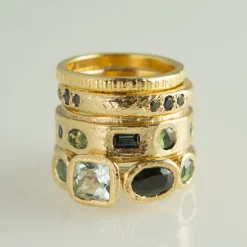 Tomfoolery Asimmetrica 4 Stone Ring New