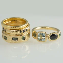 Tomfoolery Asimmetrica 4 Stone Ring New