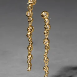 Tomfoolery Asterales Gold Cascading Earrings(Out of Stock) New