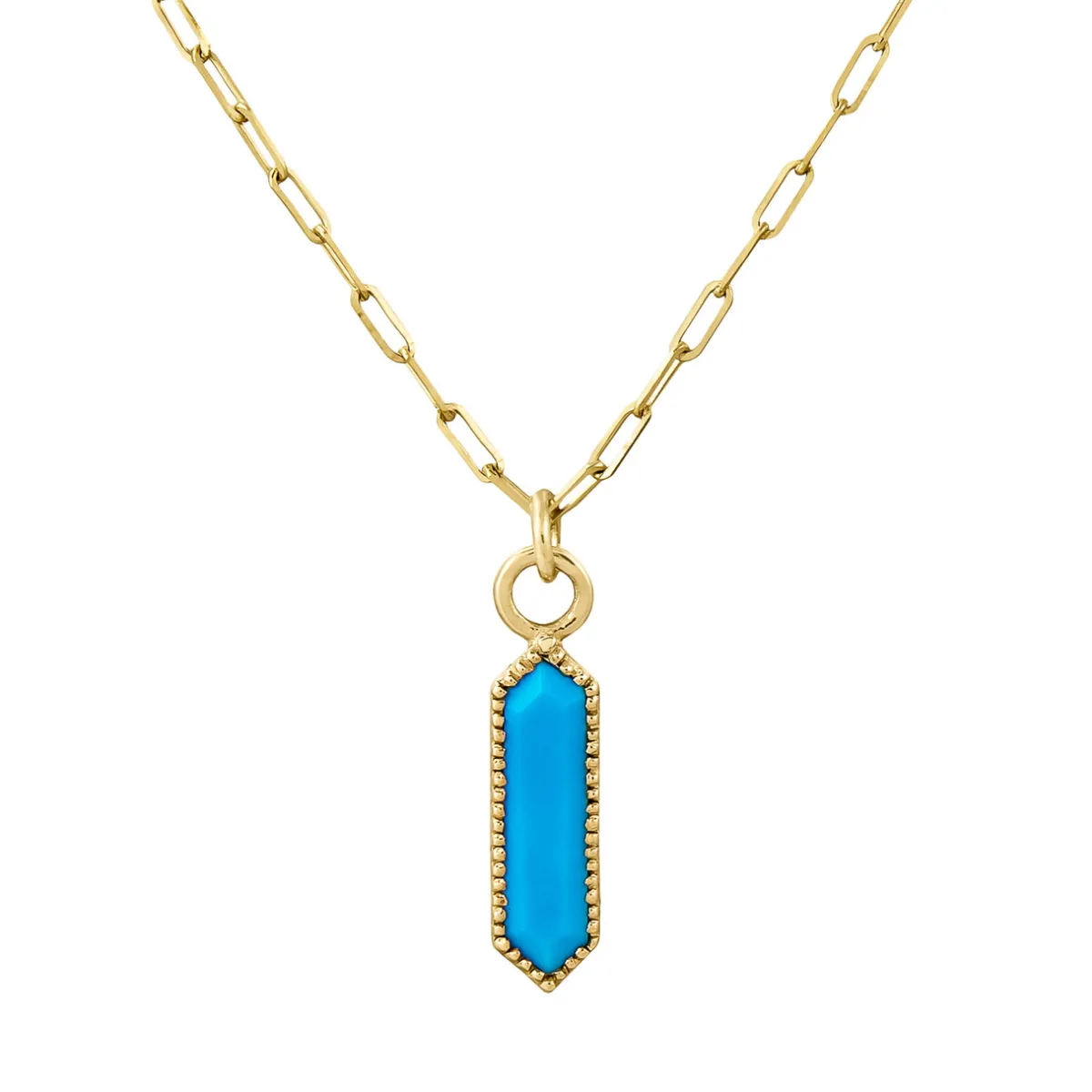 Tomfoolery Astra Hexa Turquoise Pendant Clearance