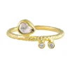 Tomfoolery Asymmetrical Diamond 18ct Yellow Gold Ring Fashion