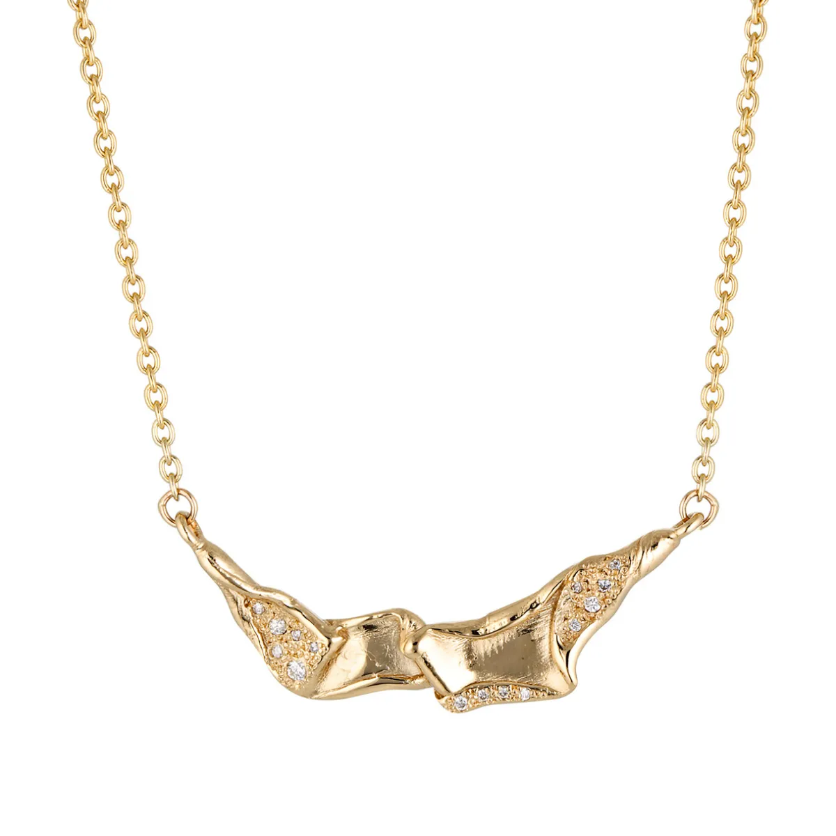 Tomfoolery Athena Gold Asymmetric Textured Pendant Best