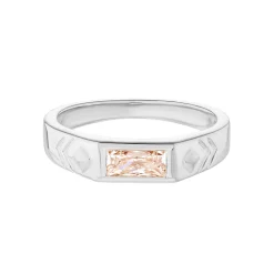Tomfoolery AURA Baguette Gem Silver Ring Online