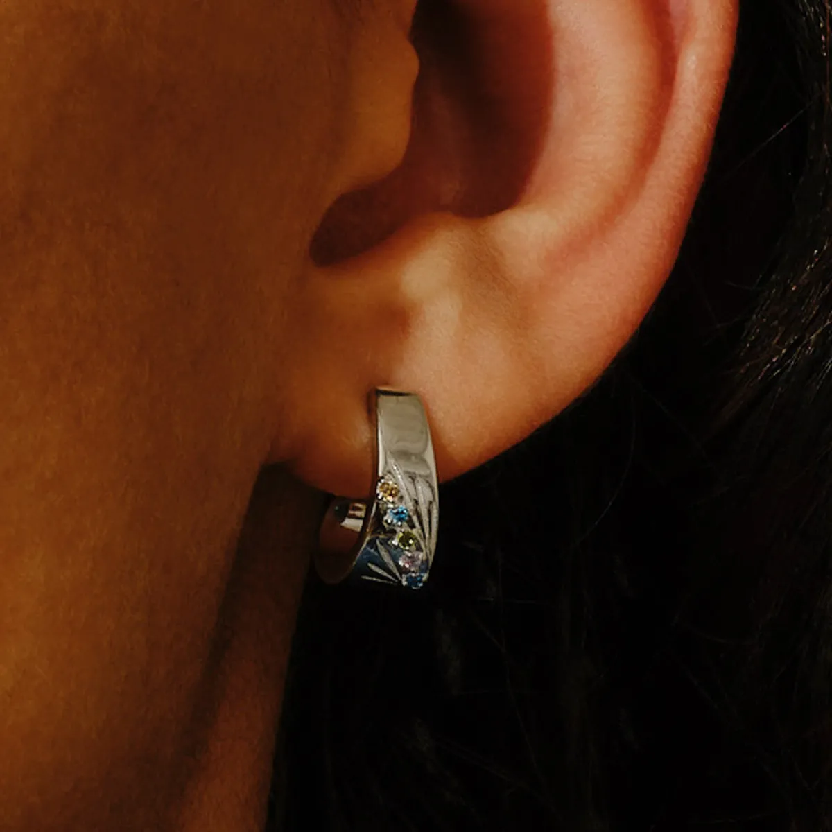 Tomfoolery AURA Gold Ray Hoops Hot
