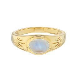 Tomfoolery AURA Moonstone Cabochon Ring Fashion
