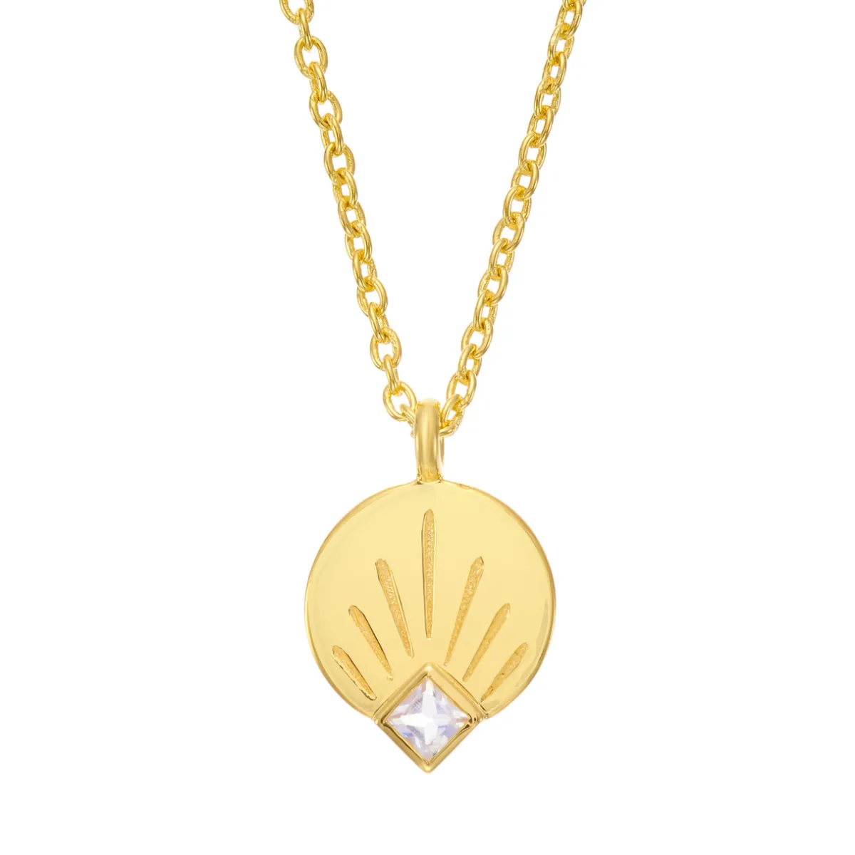 Tomfoolery AURA Princes Cut Gem Gold Pendant Best