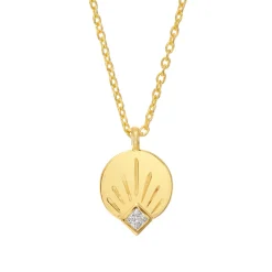 Tomfoolery AURA Princes Cut Gem Gold Pendant Best